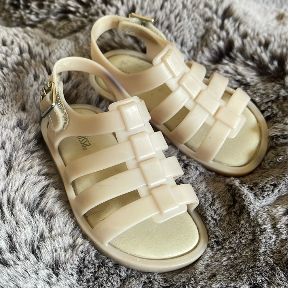 Mini Melissa Summer Water Shoes Pink Flox Sandals Sz 7 Toddler